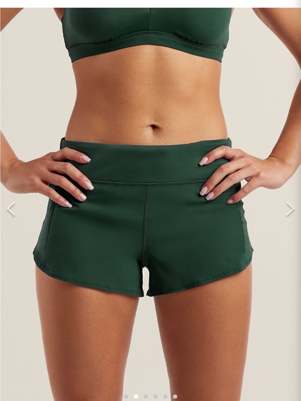 Title Nine Women's  Forest Green Active Swim Shorts